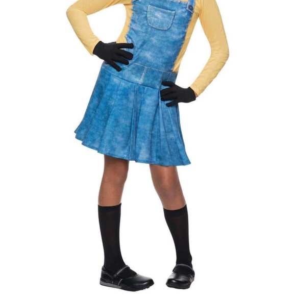 BRAND NEW girl youth minion minions halloween costume size XS 3yr & M 5-7yr - Picture 2 of 5